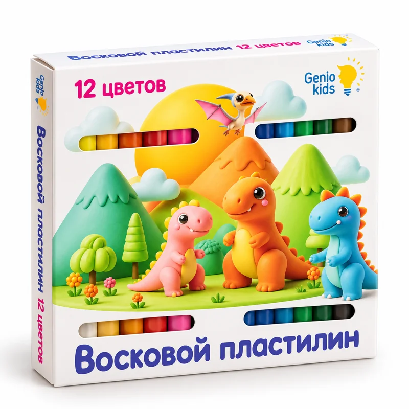 Восковой пластилин 12 цветов